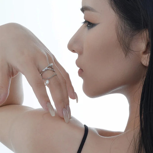 Bague d'Halloween en perles enchaînées R1220