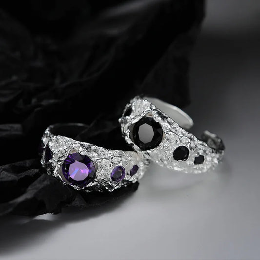 Grosse bague à texture extraterrestre R1232