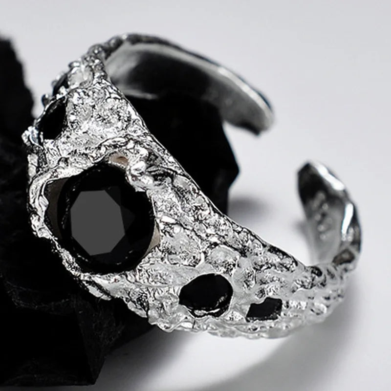 Grosse bague à texture extraterrestre R1232