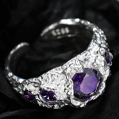Grosse bague à texture extraterrestre R1232