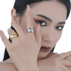 Gros anneau ouvert irrégulier R1066