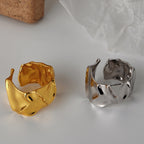 Bague à motif de papier d'aluminium émietté R1042