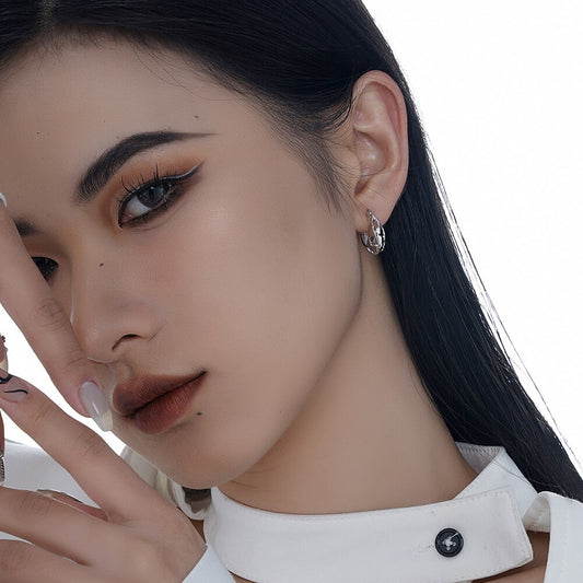 Boucles D'oreilles Clip Créoles Découpées E1036 1 Pièce