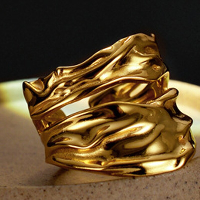 Bague large ouverte impressionniste R1095