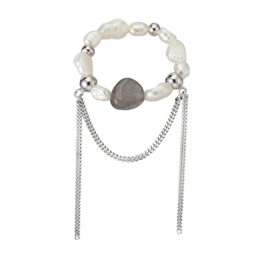 Bague à pampilles en perles de créateur R1174