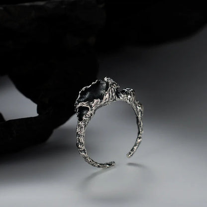 Bague en émail irrégulière de créateur R1175