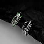 Bague irrégulière large en bande d'émail R1242