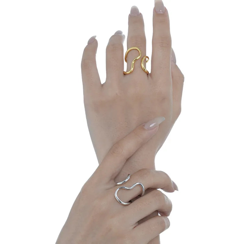 Anneau ouvert en filigrane R1125