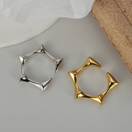 Bague ouverte étoile géométrique R1138