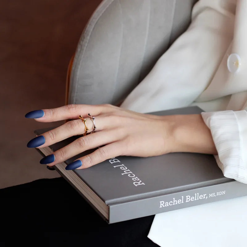 Bague ouverte étoile géométrique R1138