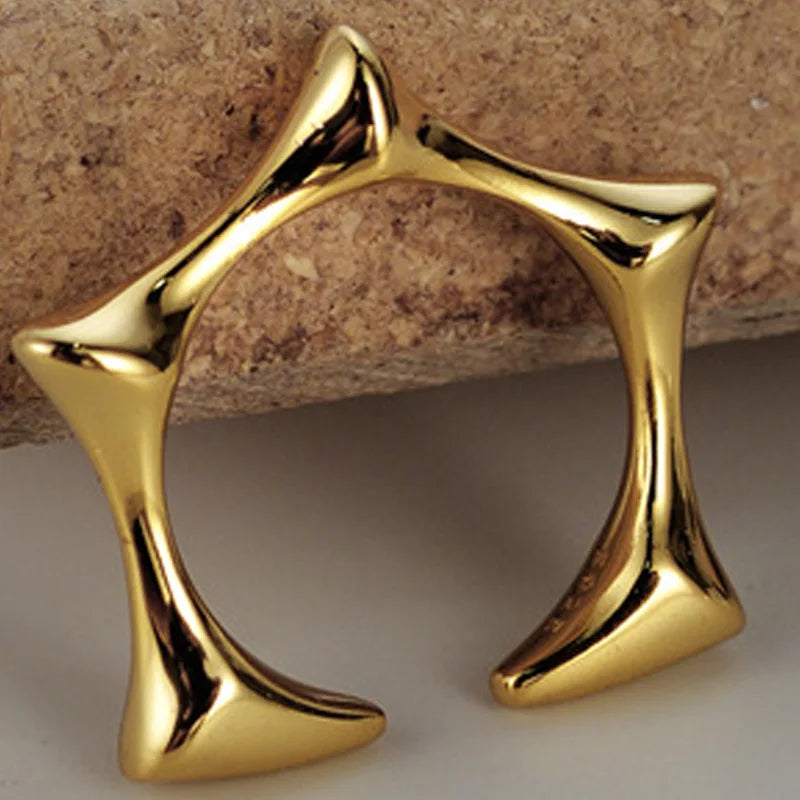 Bague ouverte étoile géométrique R1138