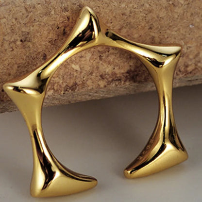 Bague ouverte étoile géométrique R1138