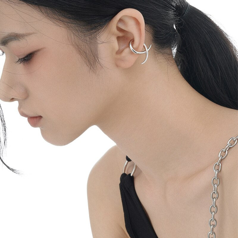 Boucle d'oreille géométrique en fil épais E1027 1 pièce