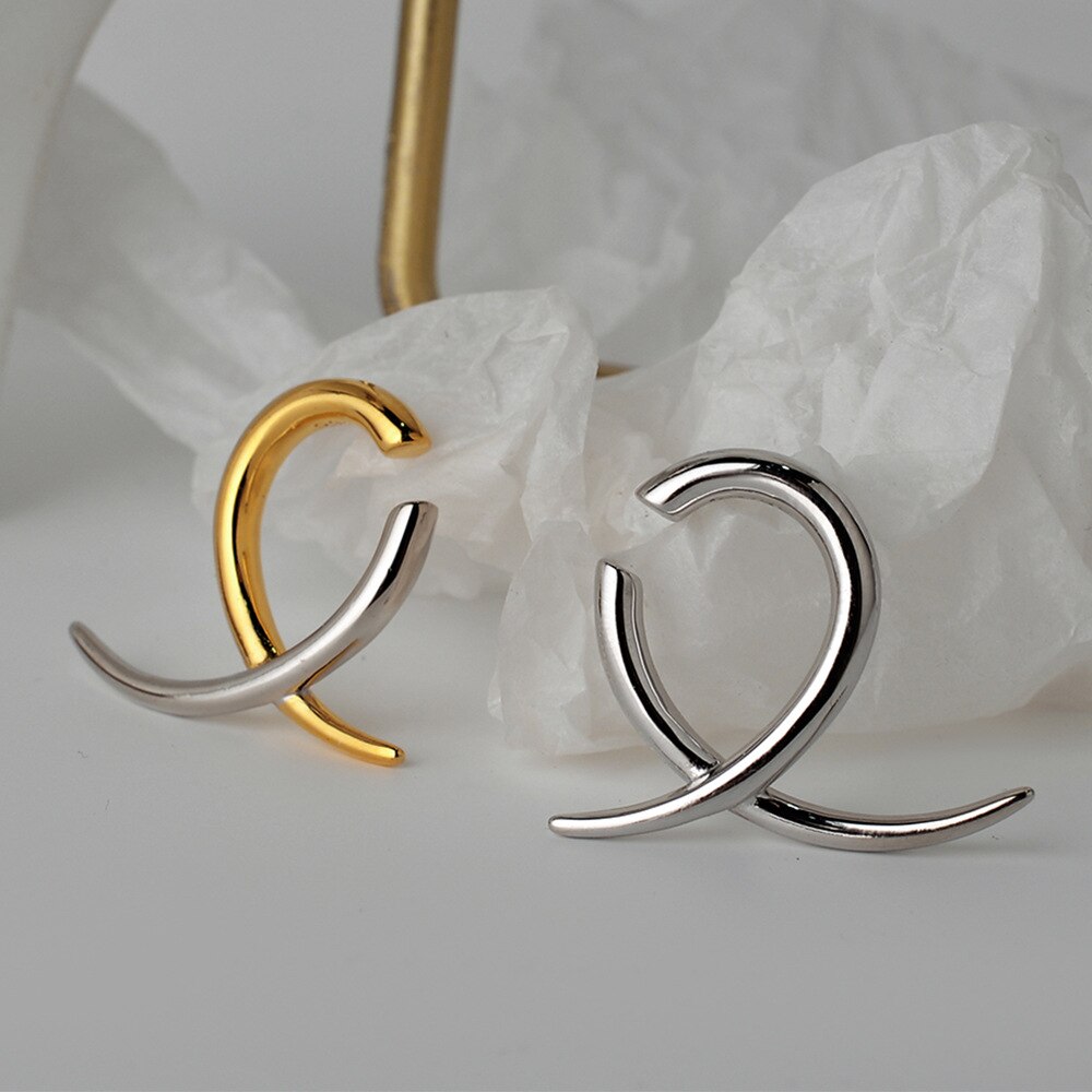 Boucle d'oreille géométrique en fil épais E1027 1 pièce