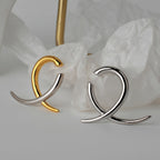 Boucle d'oreille géométrique en fil épais E1027 1 pièce