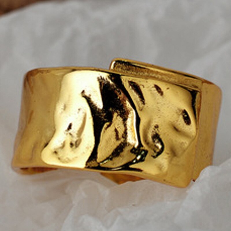 Bague épaisse texturée large R1037