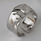 Bague épaisse texturée large R1037