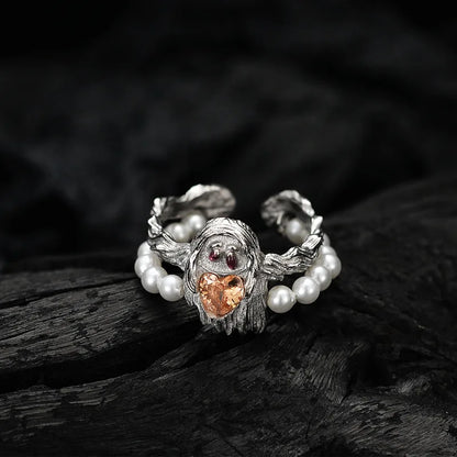 Bague de perles irrégulières Halloween R1167