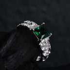 Bague CZ irrégulière martelée R1244