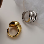 Bague épaisse à motif organique R1071