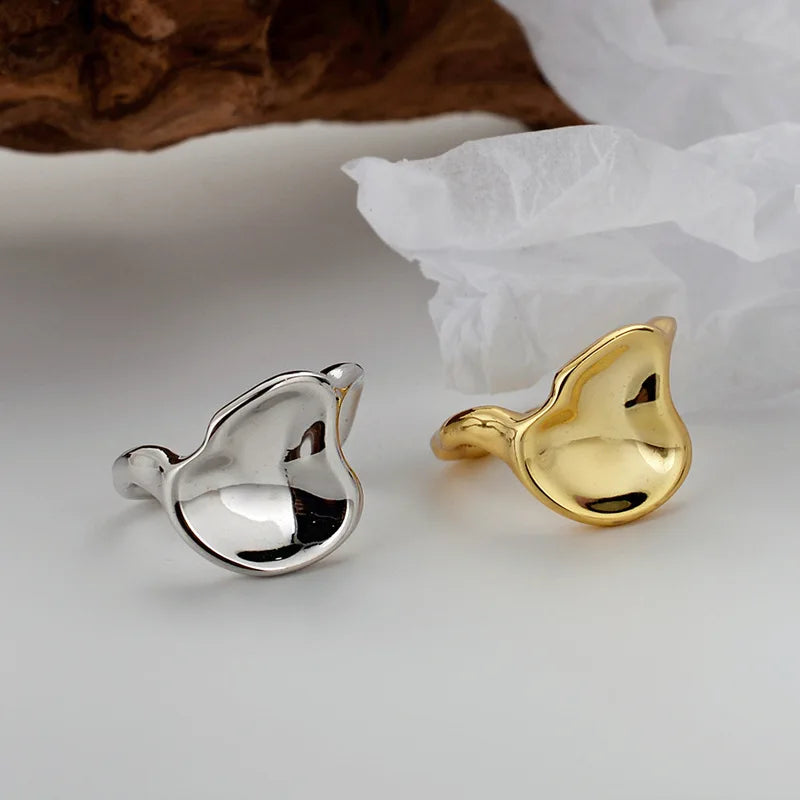 Bague à disque épais impressionniste R1136