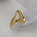 Bague à disque épais impressionniste R1136