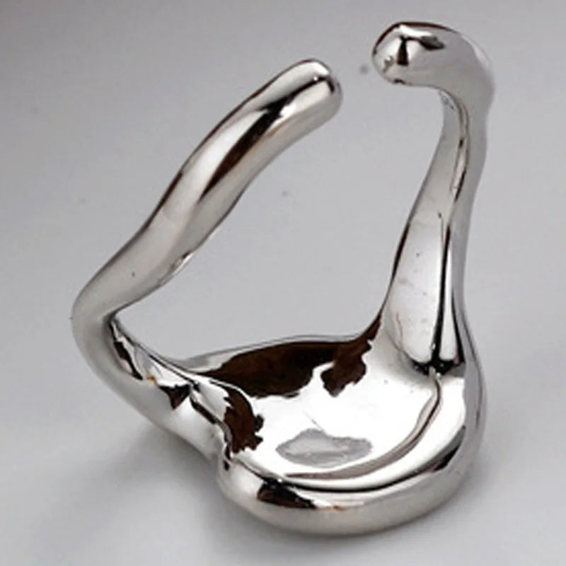 Bague à disque épais impressionniste R1136