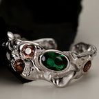 Bague texturée avec accents CZ R1015