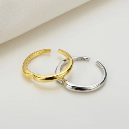 Bague polie à bande irrégulière R1129