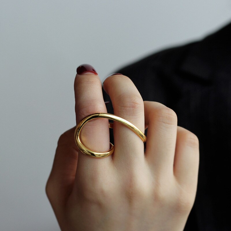 Anneau Ouvert Filigrane Irrégulier R1135