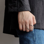 Anneau Ouvert Filigrane Irrégulier R1135