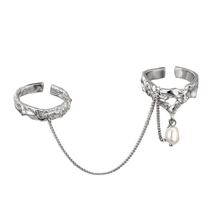 Bague à motif extraterrestre en perles enchaînées R1266