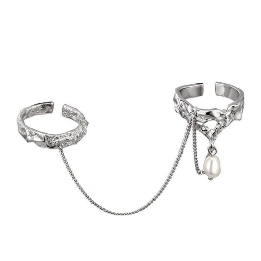 Bague à motif extraterrestre en perles enchaînées R1266
