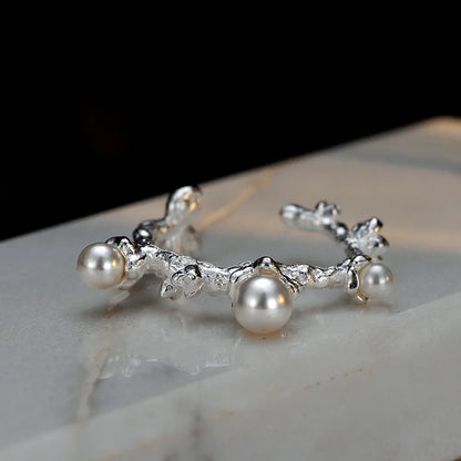 Bague irrégulière en perles de coquillage R1215