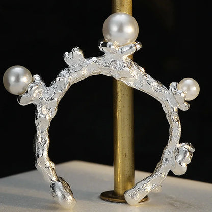 Bague irrégulière en perles de coquillage R1215
