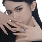 Bague Alien Zircons Violets R1236