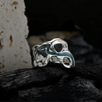 Bague Filigrane Émail Bleu R1238