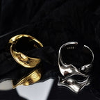 Anneau ouvert à motifs épais et irréguliers R1111