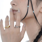 Anneau ouvert à motifs épais et irréguliers R1111