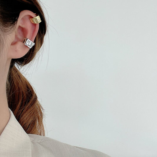 Boucles d'oreilles larges ondulées irrégulières E1056 1 pièce