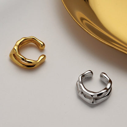 Poignets d'oreilles géométriques décalés E1090 1 pièce