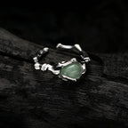 Bague de fête irrégulière en jade R1187