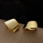 Boucles d'Oreilles Courbes Asymétriques E1038 1 Pièce