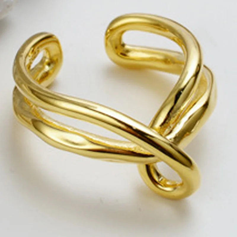 Anneau ouvert torsadé liquide R1131