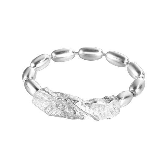 Bague perlée à barre longue R1002