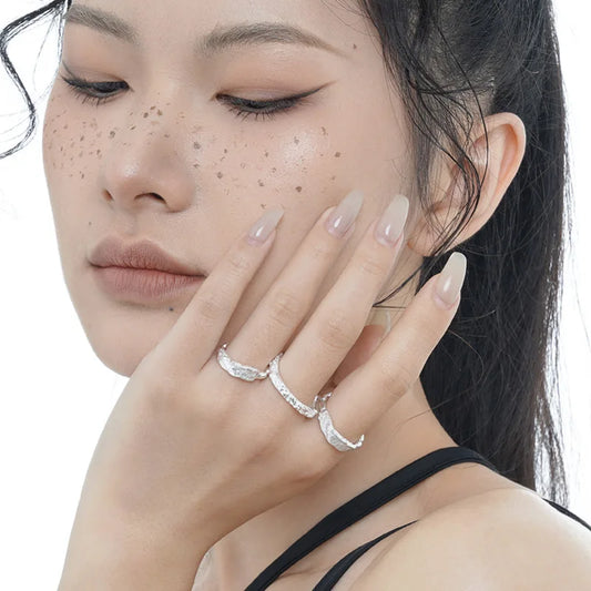 Bague perlée à barre longue R1002