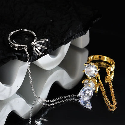 Bague longue chaîne CZ R1219
