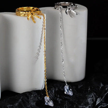 Bague longue chaîne CZ R1219
