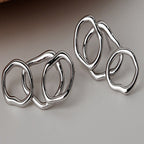Clous d'oreilles cerceaux irréguliers E1024