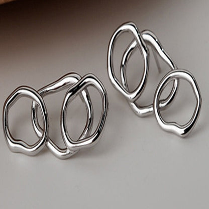 Clous d'oreilles cerceaux irréguliers E1024